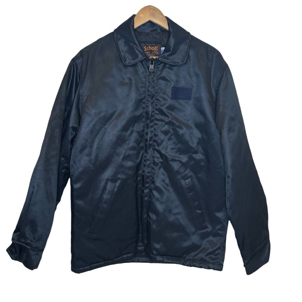 Schott NYC NWT 1990's Navy Blue Security Military Bomber Jacket 978-31